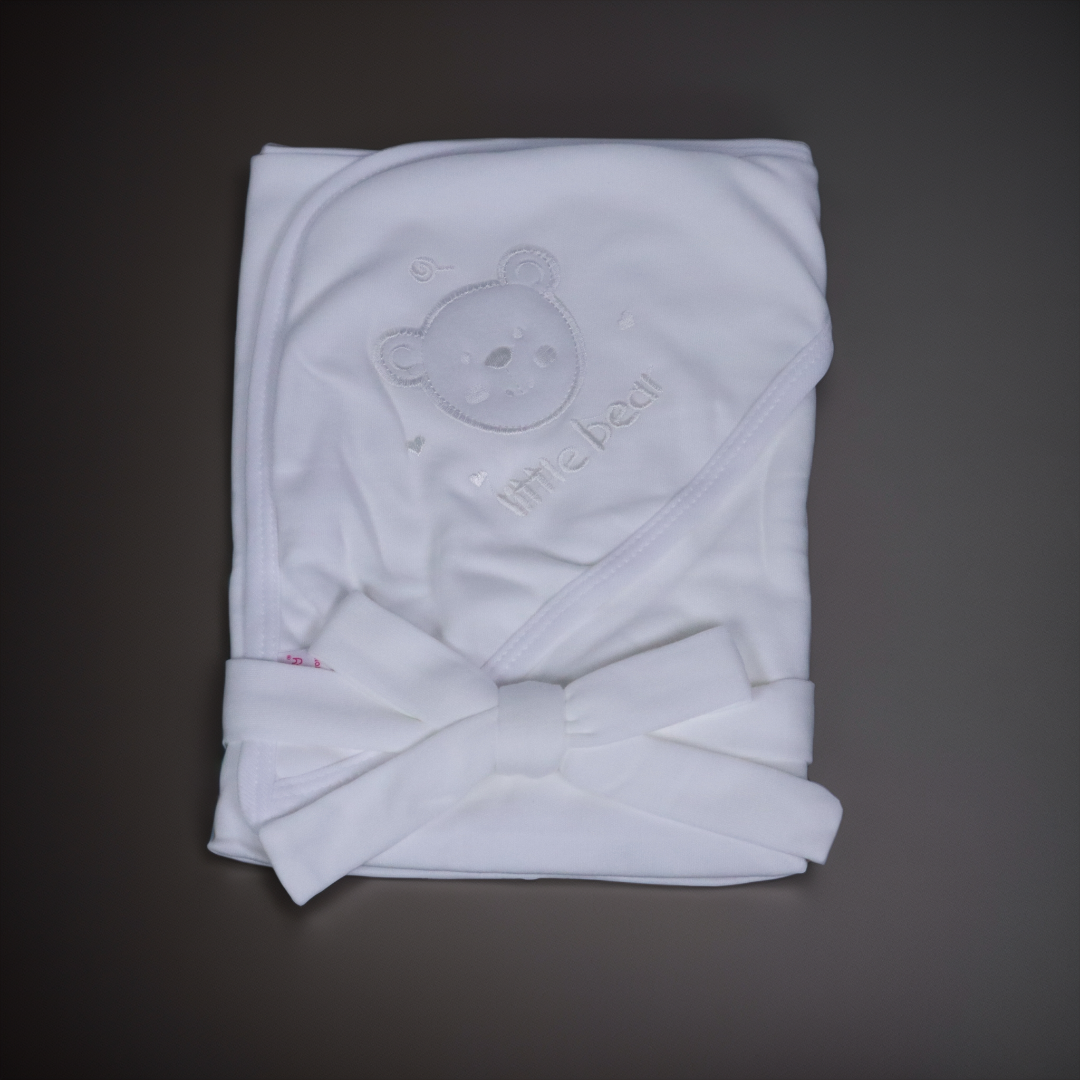 Baby Swaddle Sheet - White (100% Cotton)