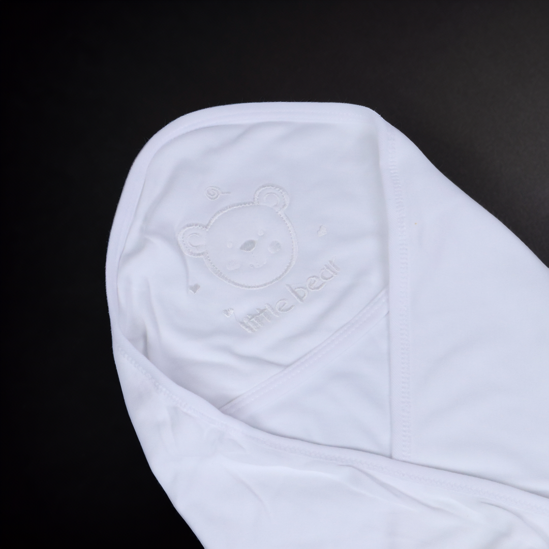 Baby Swaddle Sheet - White (100% Cotton)
