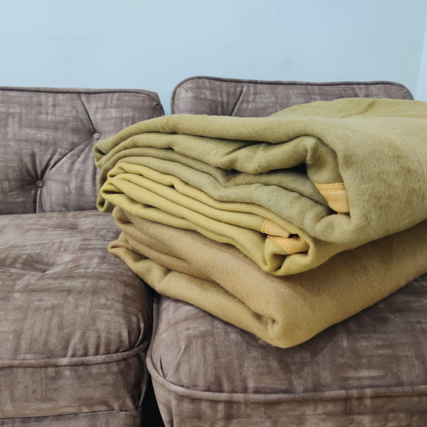 Supply Stock Woven Single Bed Blanket-Camel