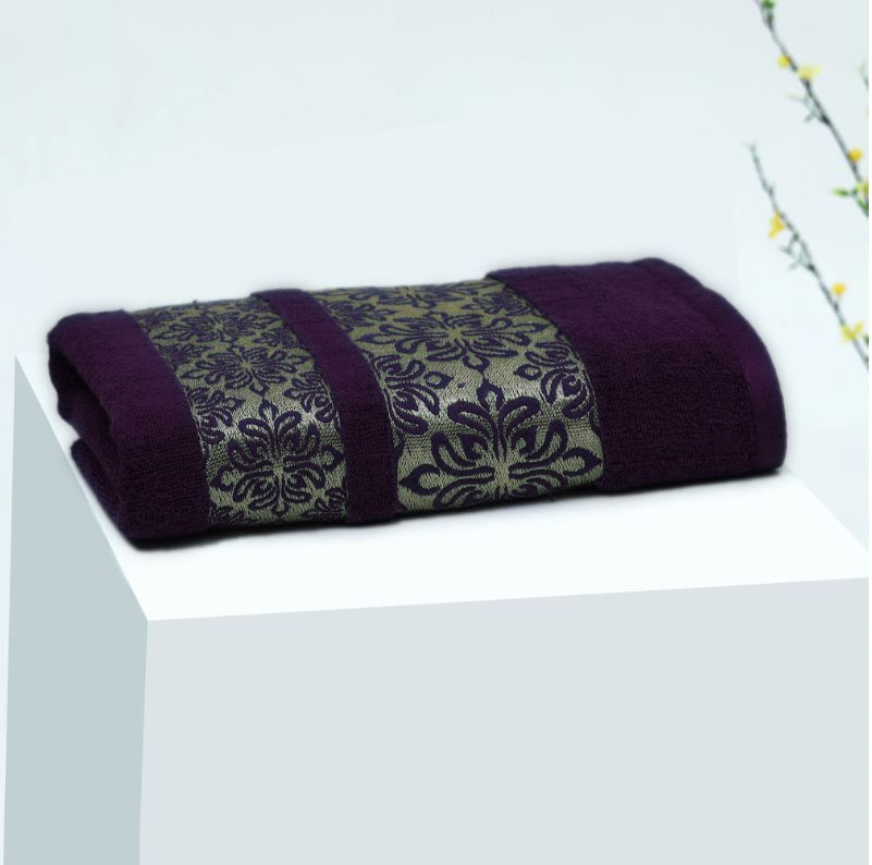 Premium Cotton Towel- Purple