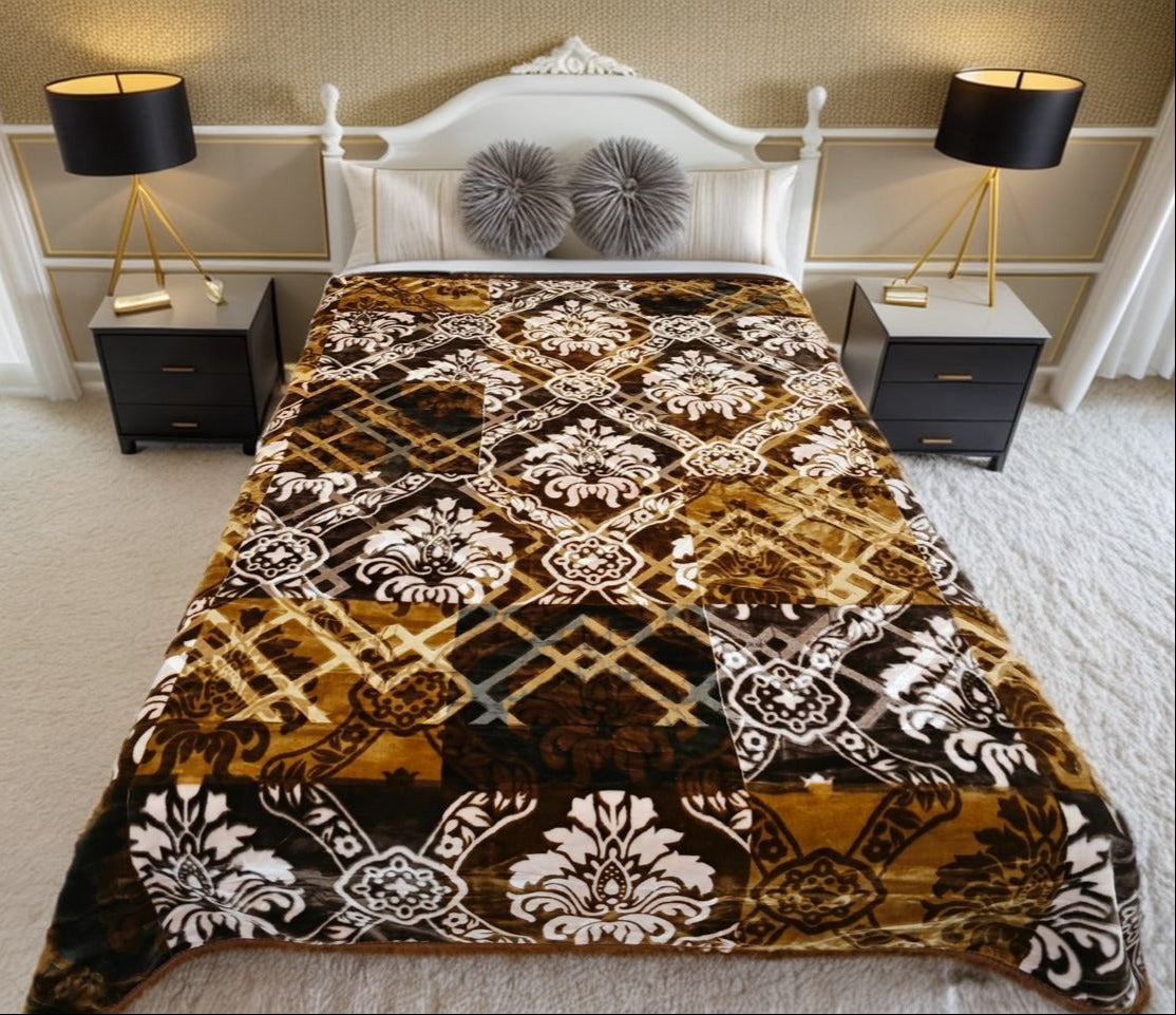 Moonlight Cloudy 4KG 2-Ply Double Bed Blanket-Pecan