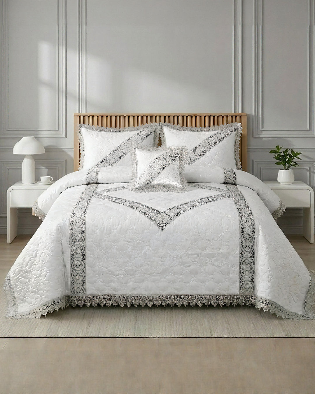 Celeste Bed Set 4 Pieces-White