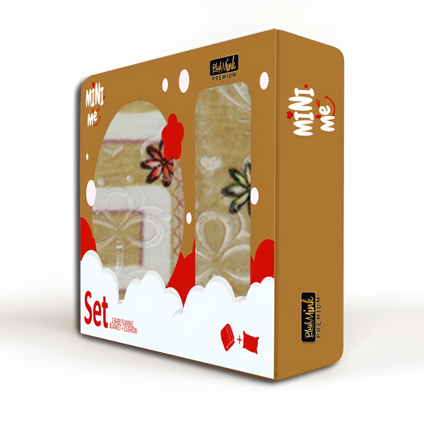 Mini Me Baby AC Flannel Blanket and Pillow Set - HoneyBee