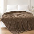 Rabbit Fur Throw Blanket - Brown