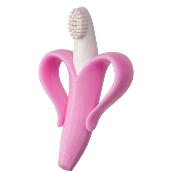 Banana Shaped Baby Toothbrush- Pink