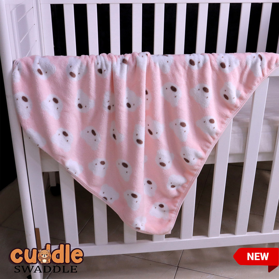 Cuddle Baby Swaddle Blanket with Hood-Pink