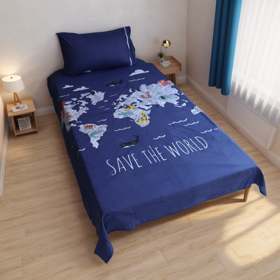 Pluto Kids Bedsheets Junior Size - OceanClay