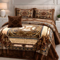 Arzoo Cloudy Bridal Bed Set 7 Pcs - Brown