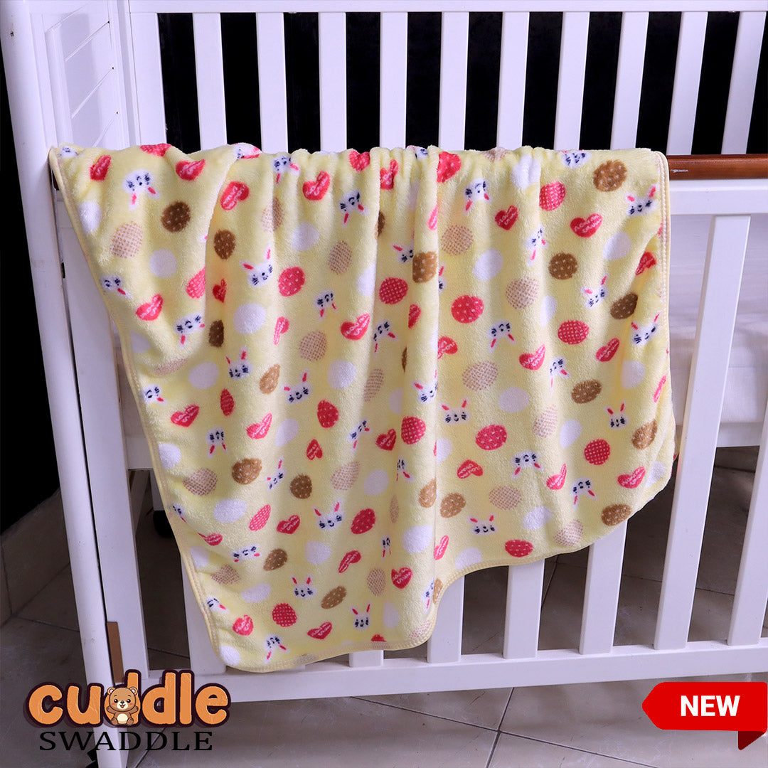 Cuddle Baby Swaddle Blanket with Hood-Lemon
