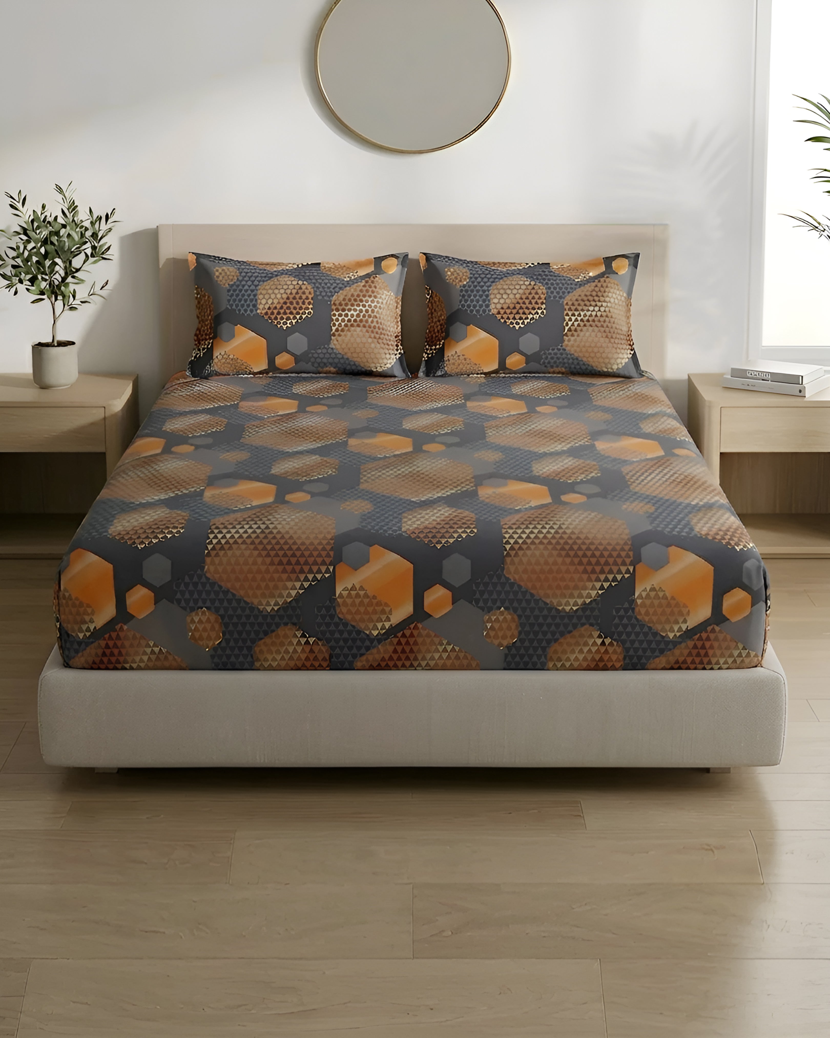 Fantasy Fitted Bed Sheet- Carbon Comb