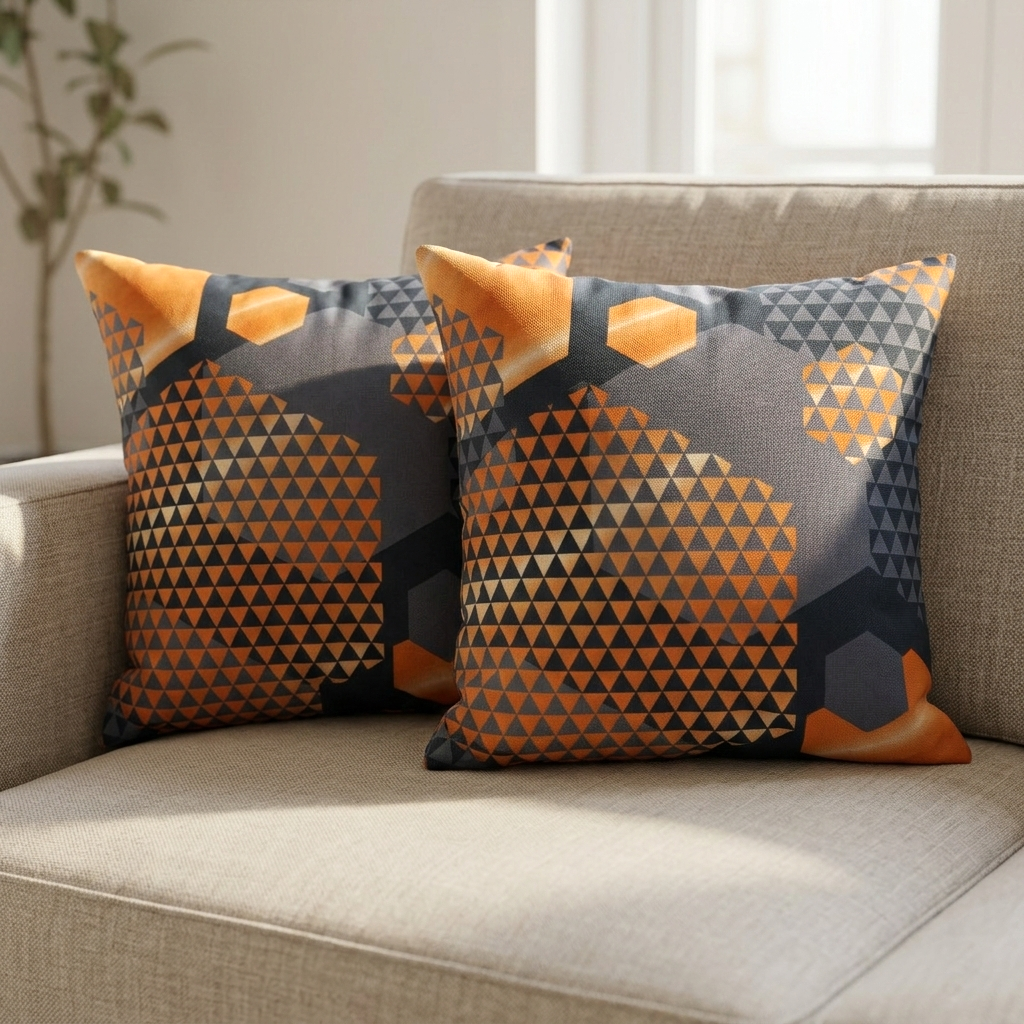 Printed Filled Cushions-Carbon Comb