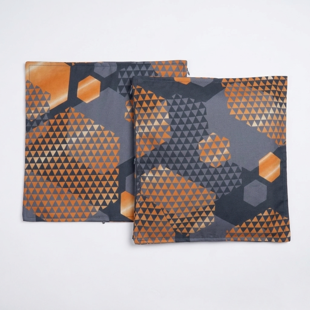 Pack of Printed Cushion Covers-Carbon Comb