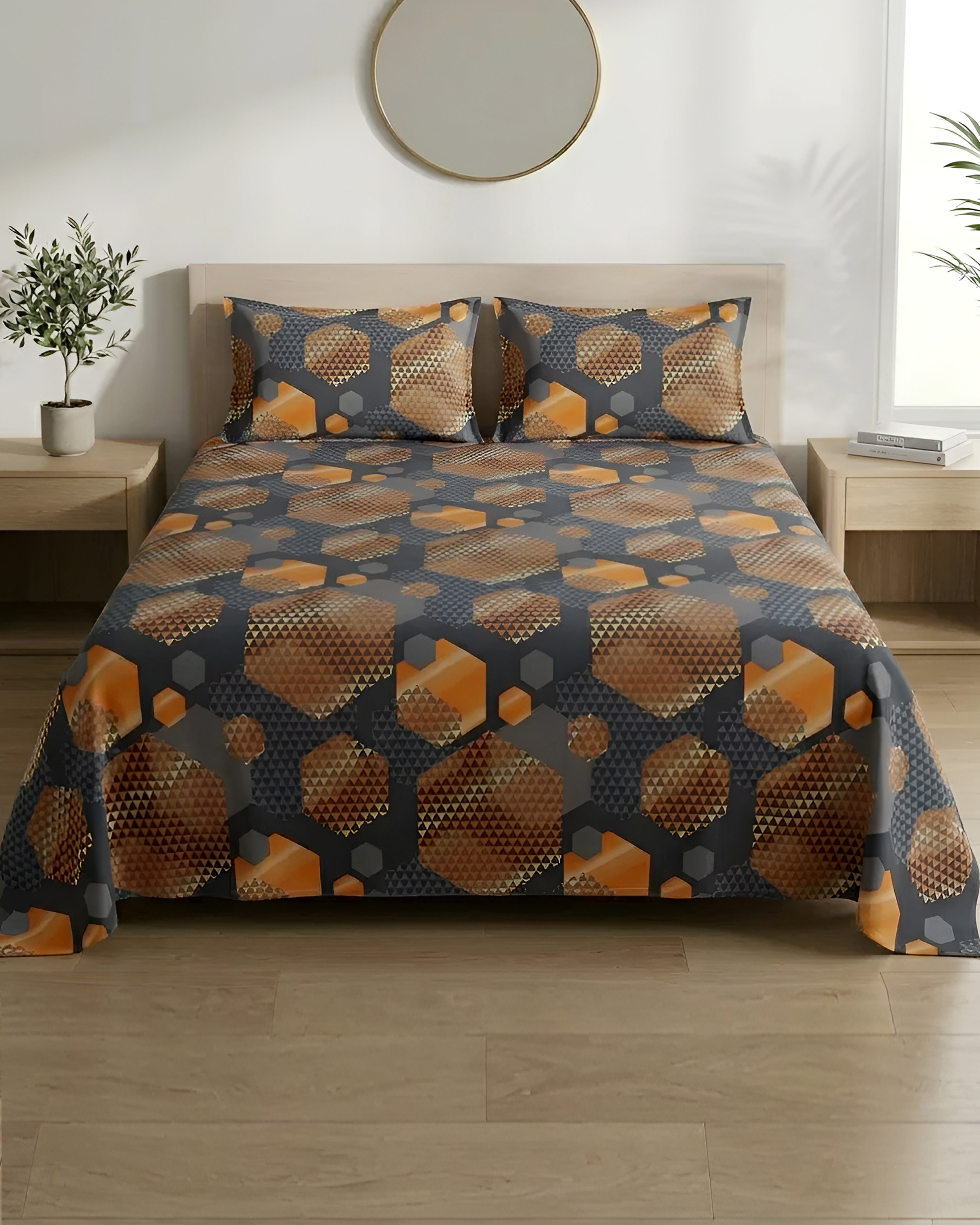 Bed Sheet Fantasy King Bed- Carbon Comb