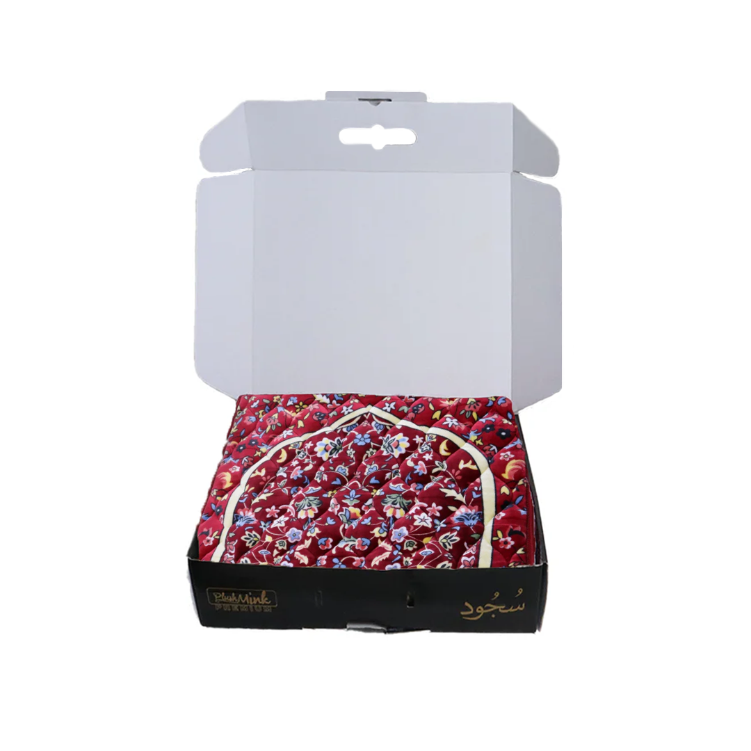 Sujood Prayer Mat Gift Box- Carmine