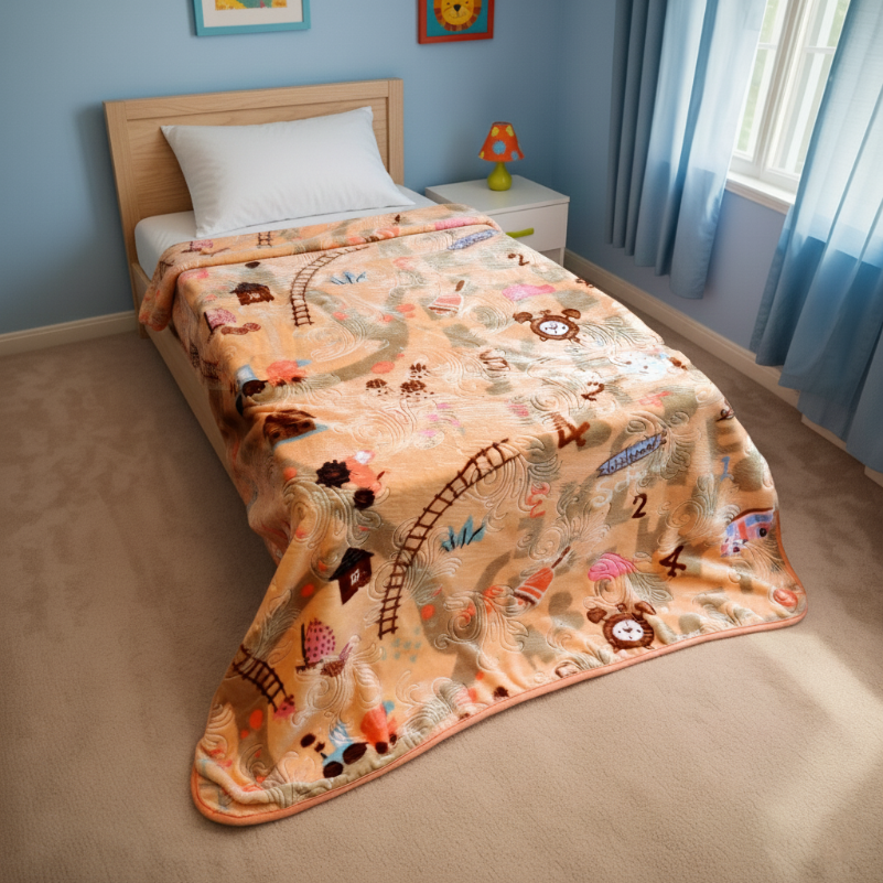 Sleepcare 1-Ply Single Bed Blanket - Peach