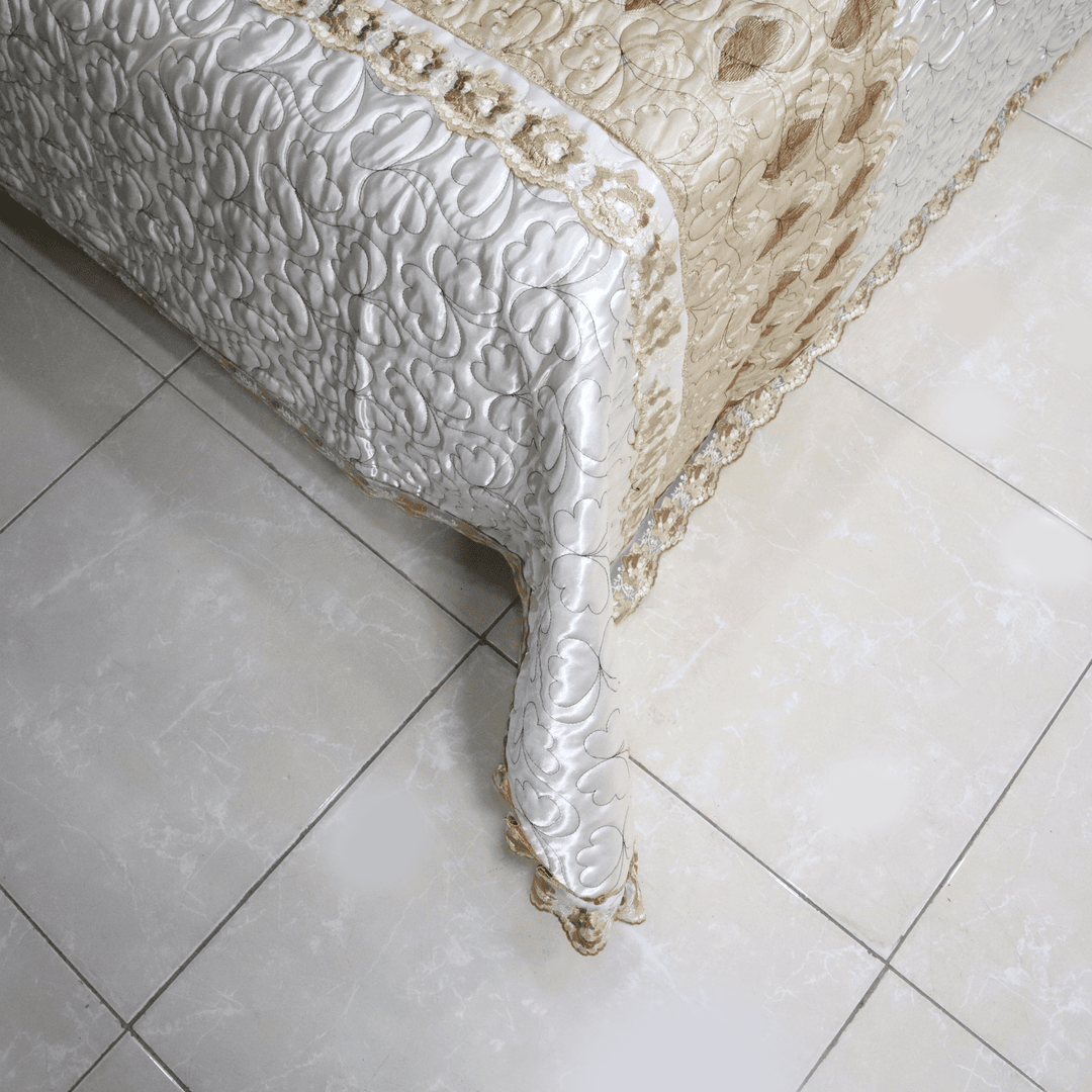 Opal 4 Piece Silk Bed Set- Cream