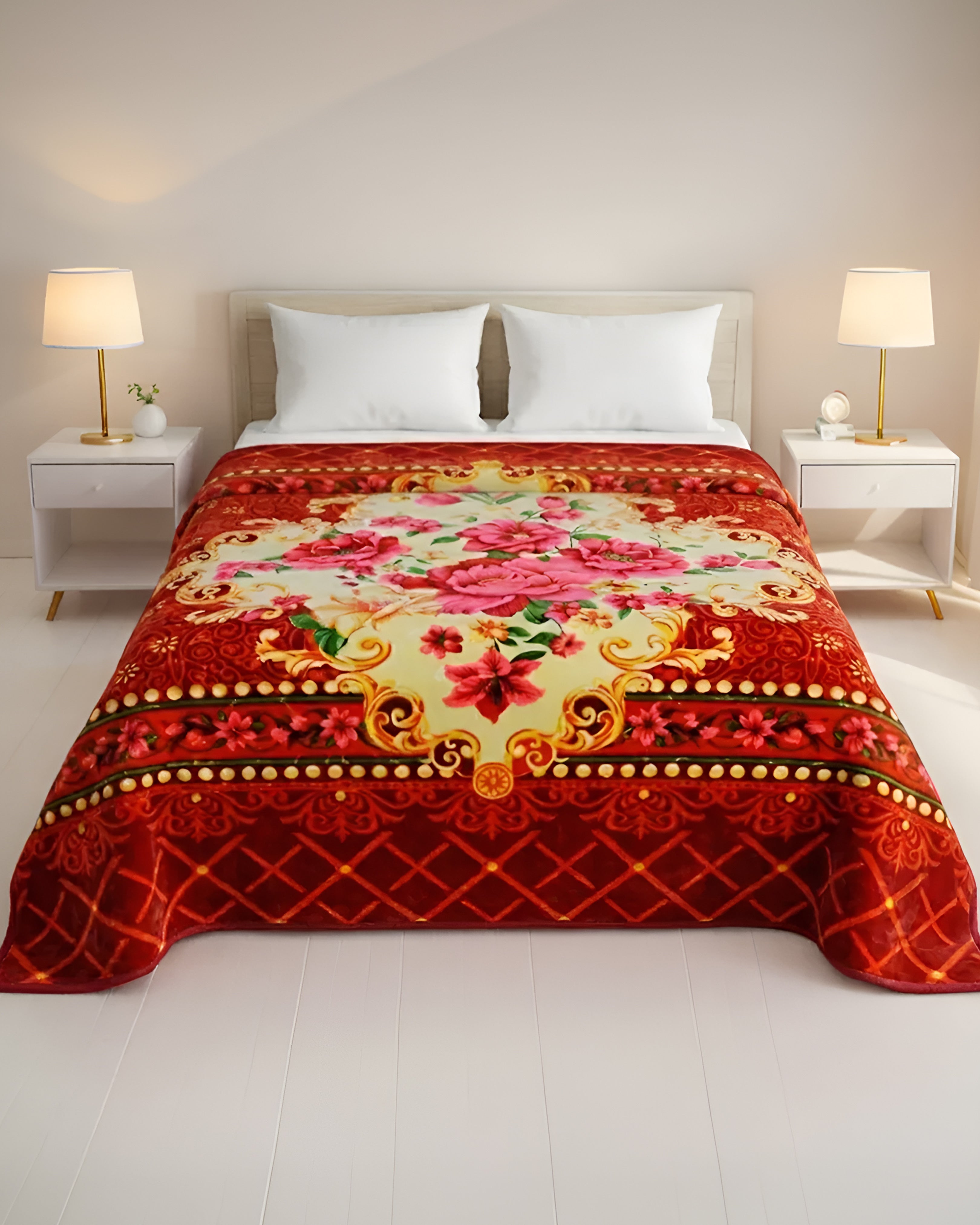 Wonder Flannel AC Blanket - Crimson