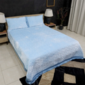 Deluxe Mink 3 Pieces Bed Set- Blue