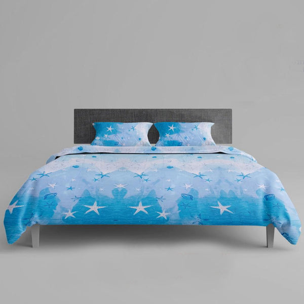 Bed Sheet Fantasy Cotton Series King Bed - Marine Blue