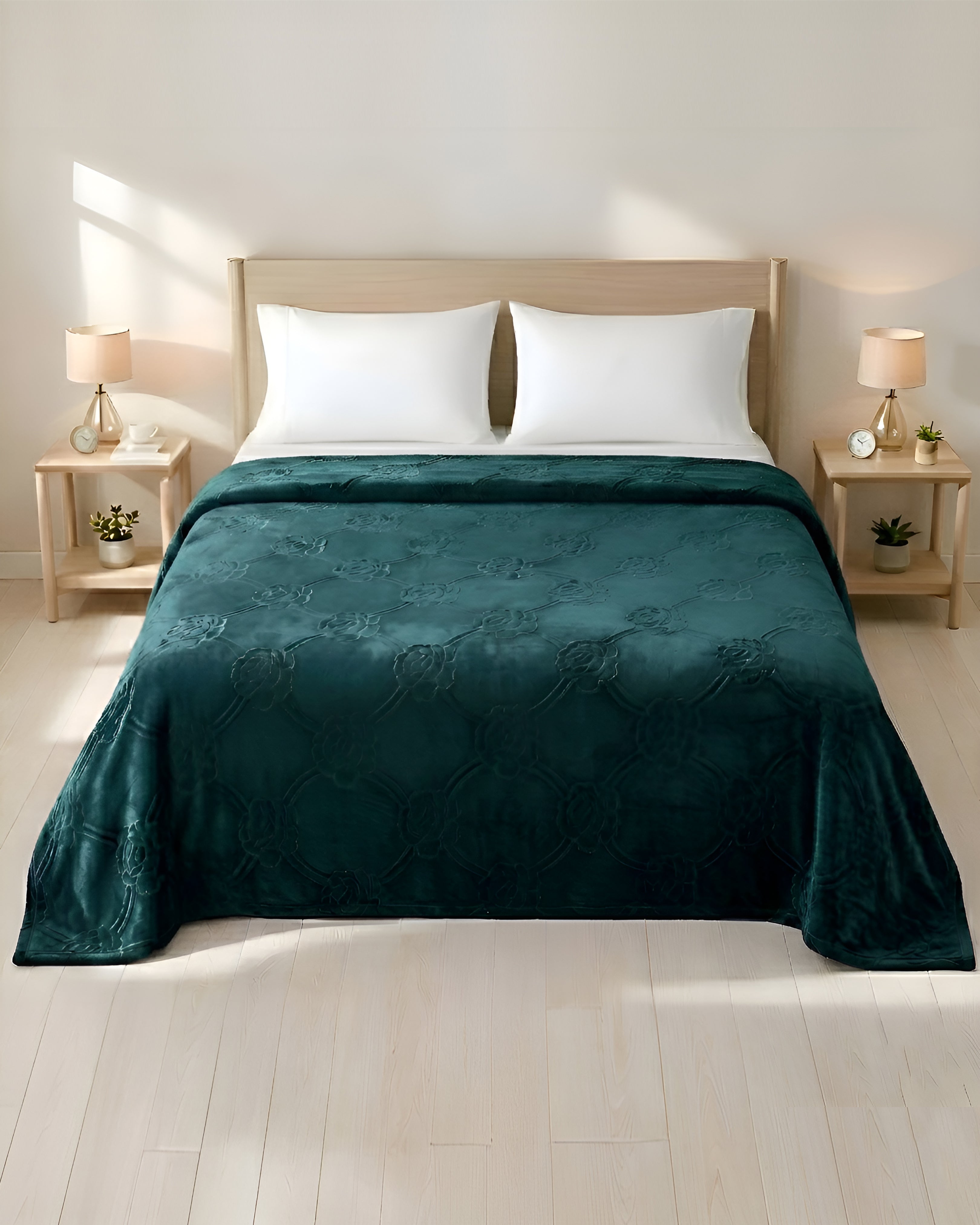 Mansion AC Flannel Blanket - Green