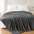 Rabbit Fur Throw Blanket - Charcoal Grey
