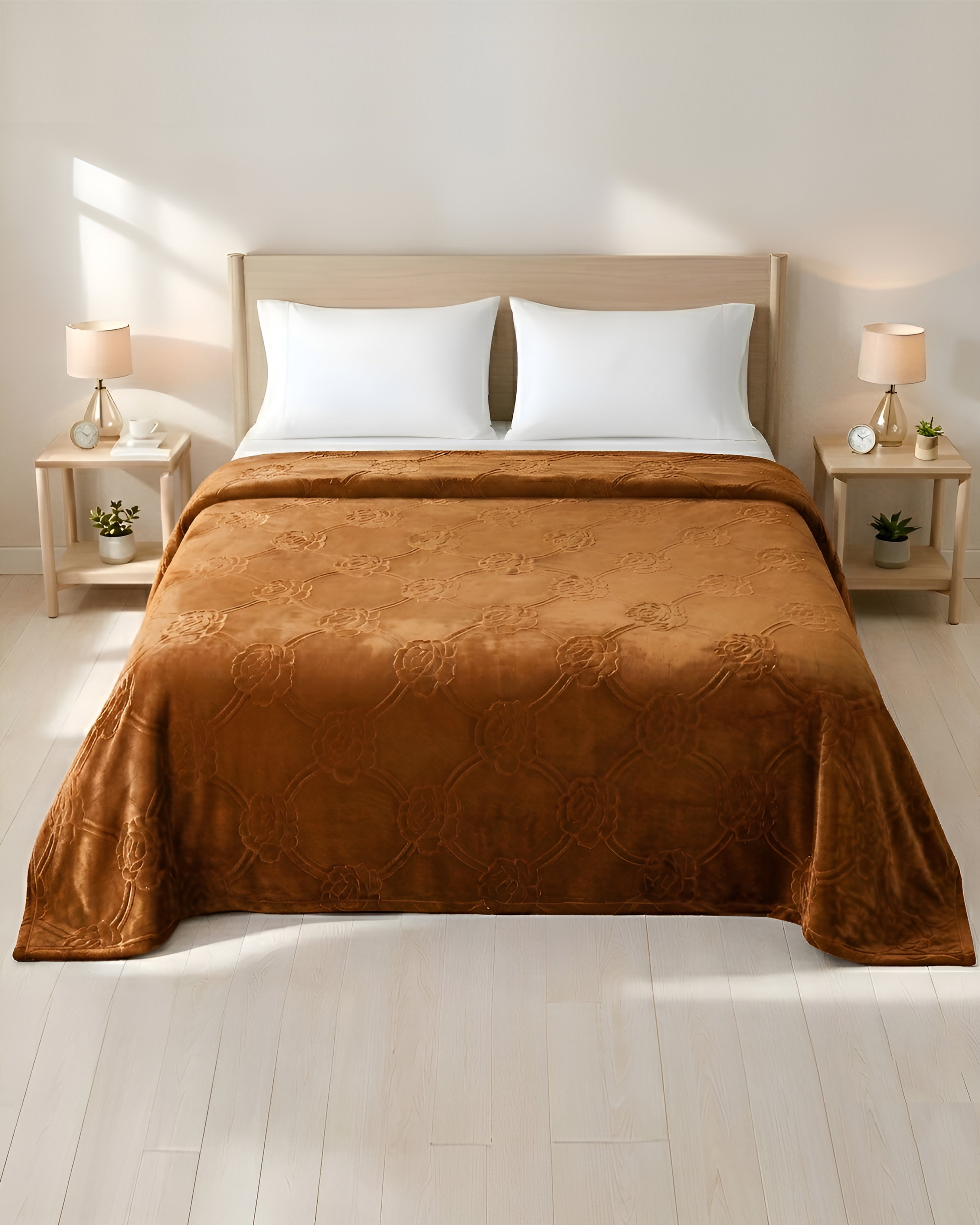 Mansion AC Flannel Blanket - Golden
