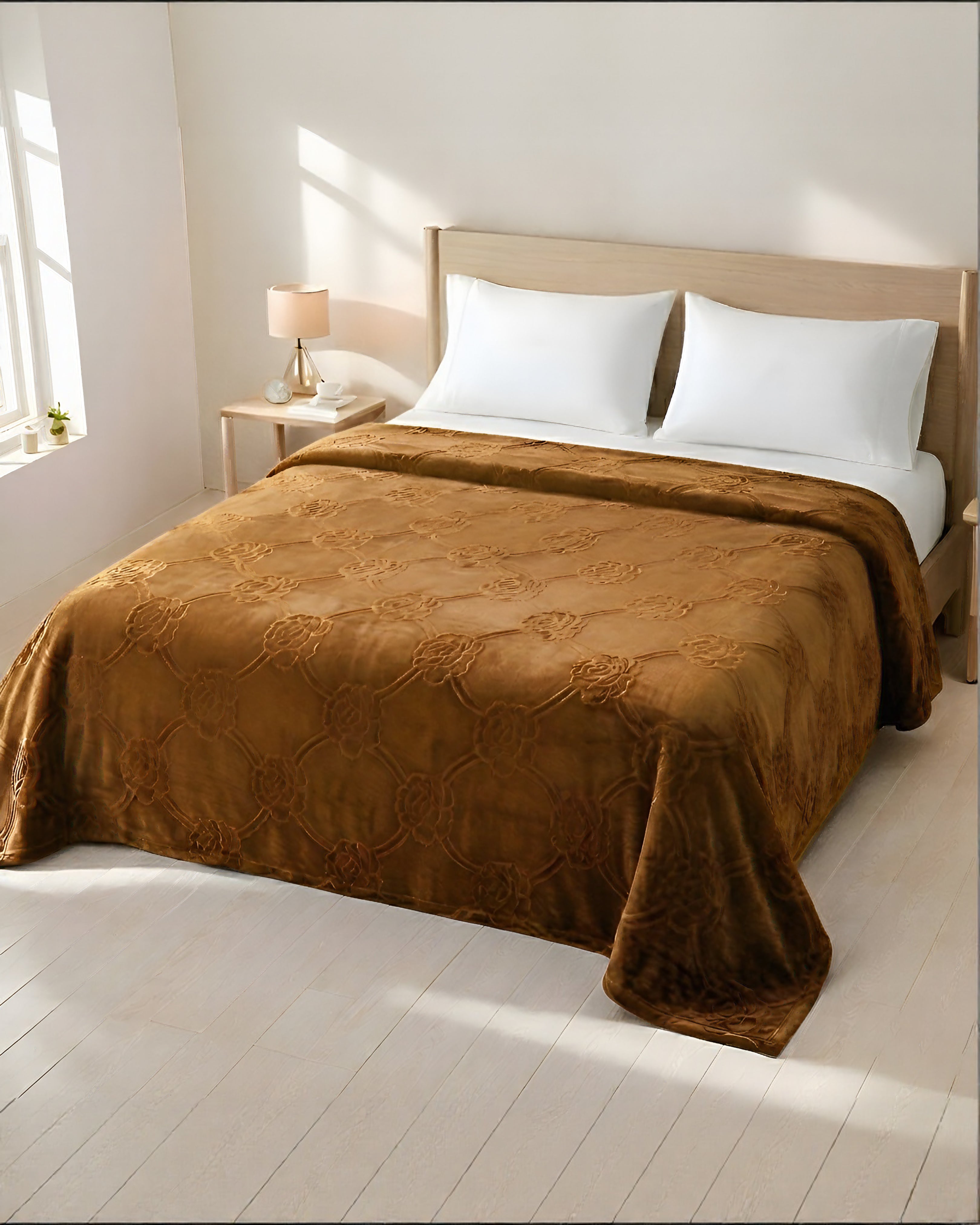 Mansion AC Flannel Blanket - Golden