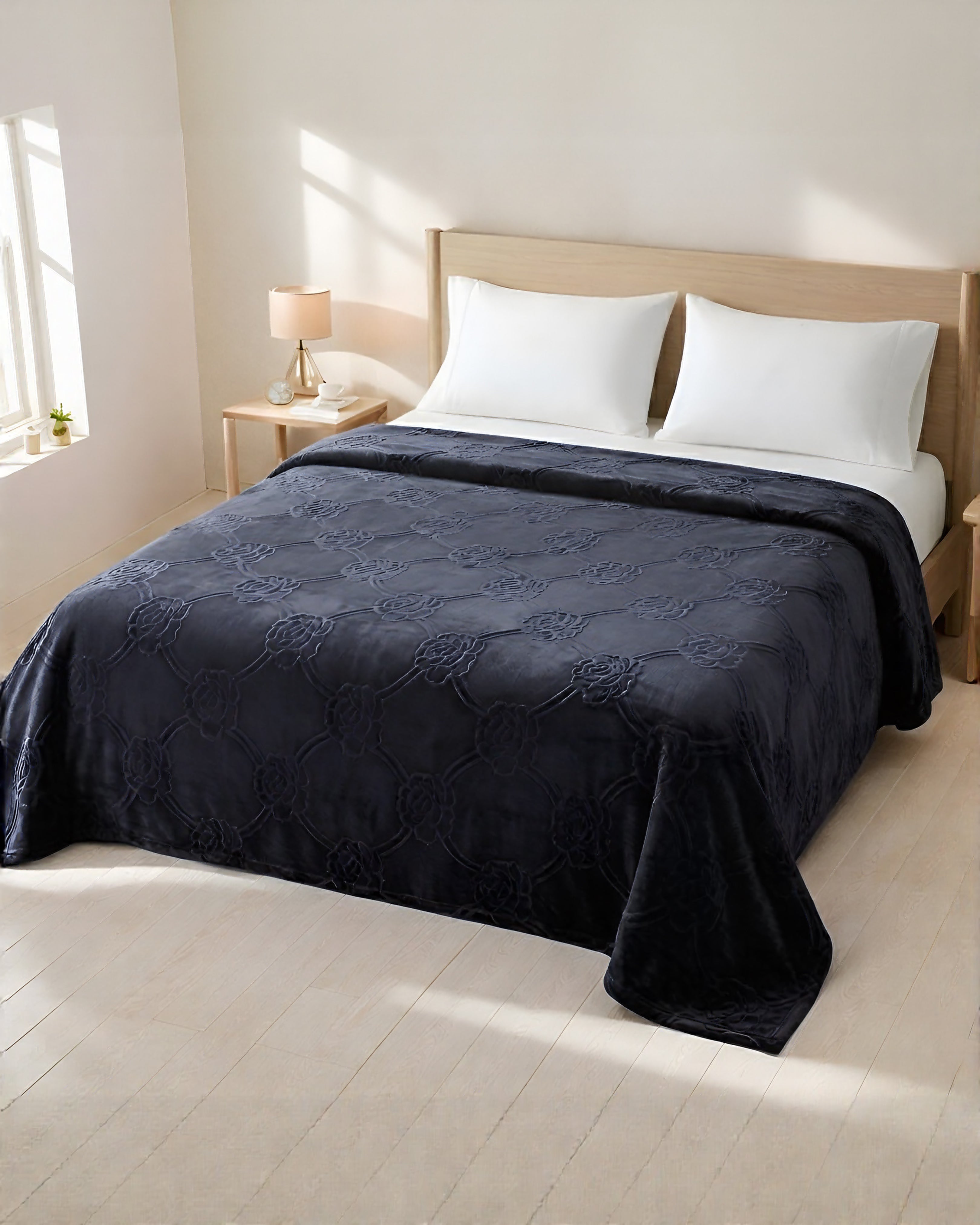 Mansion AC Flannel Blanket - Grey