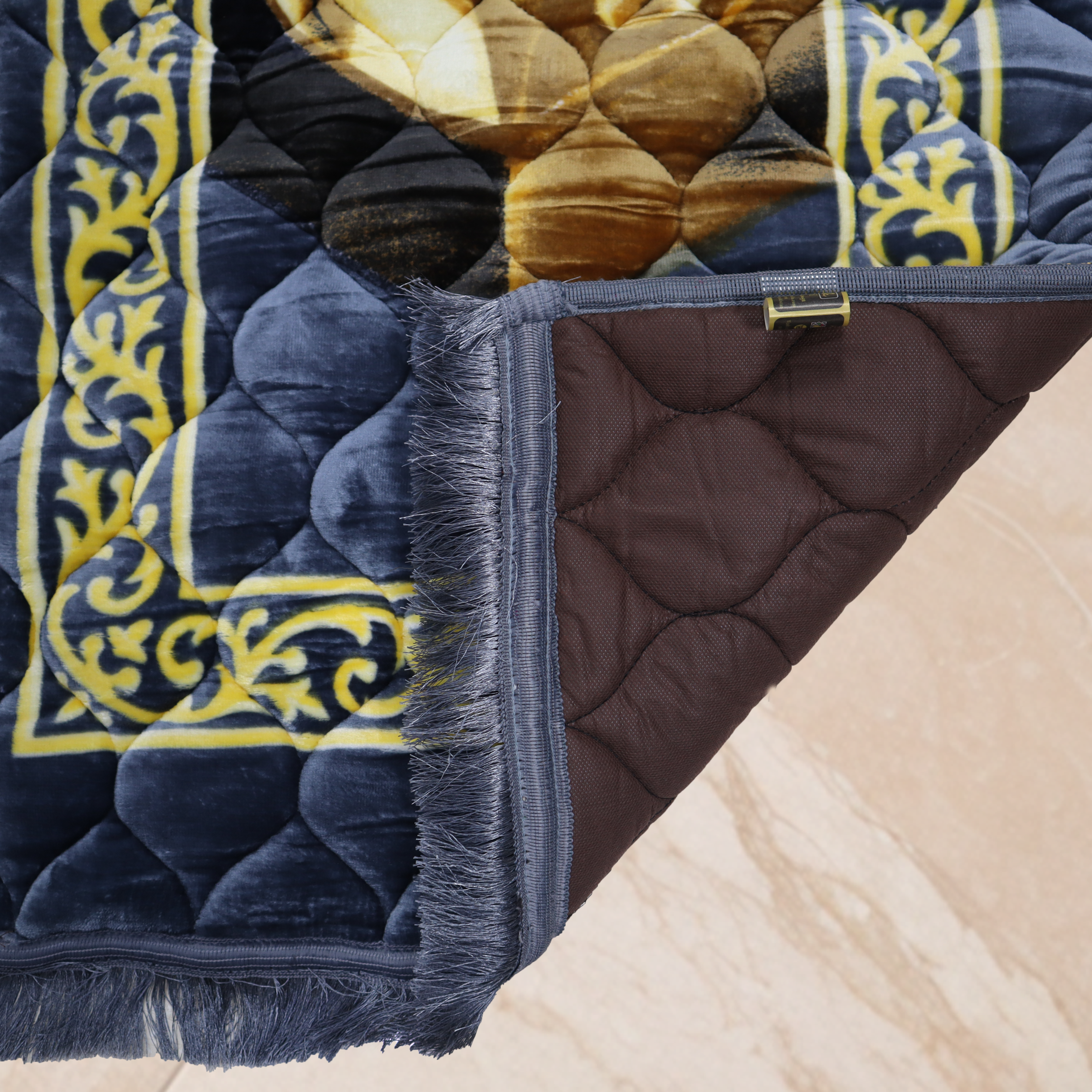 Kiswah Printed Prayer Mat-Cool Gray