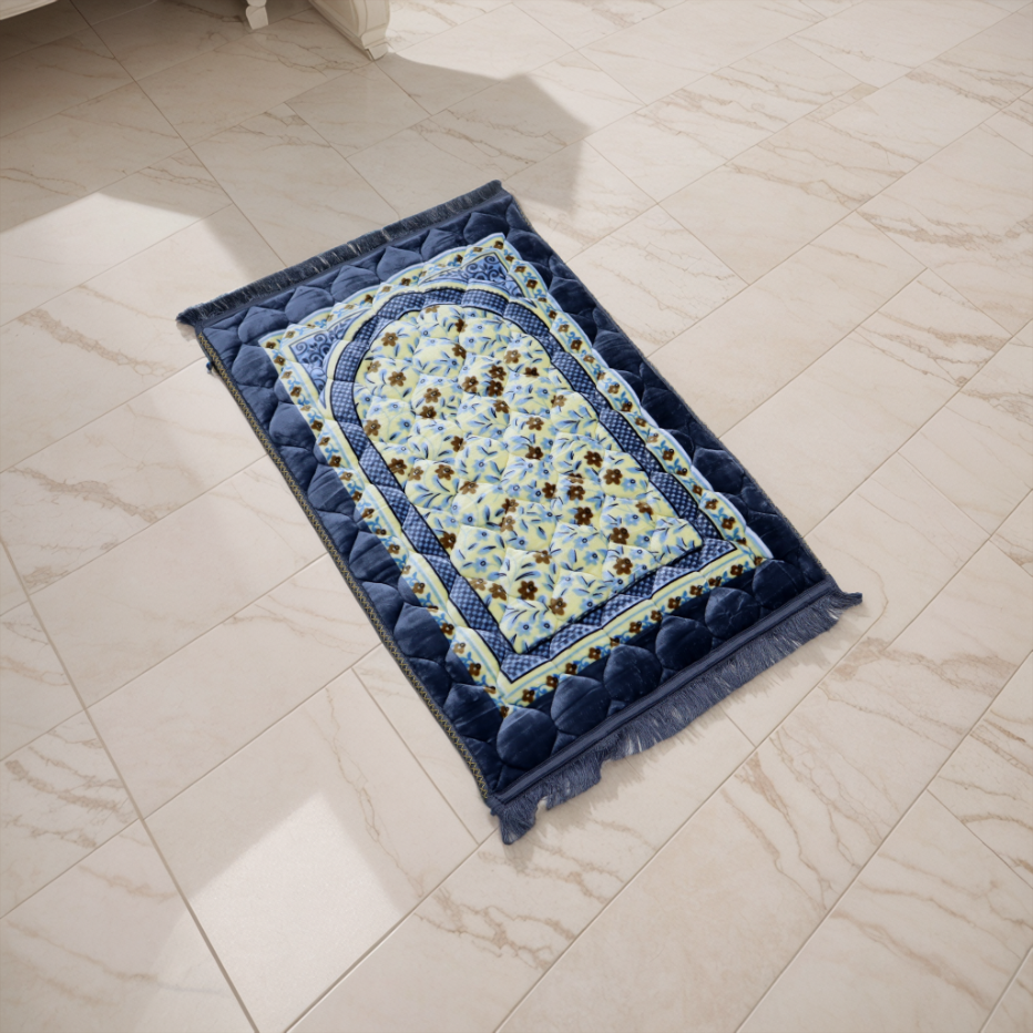 Kiswah Printed Prayer Mat-Smoke Gray