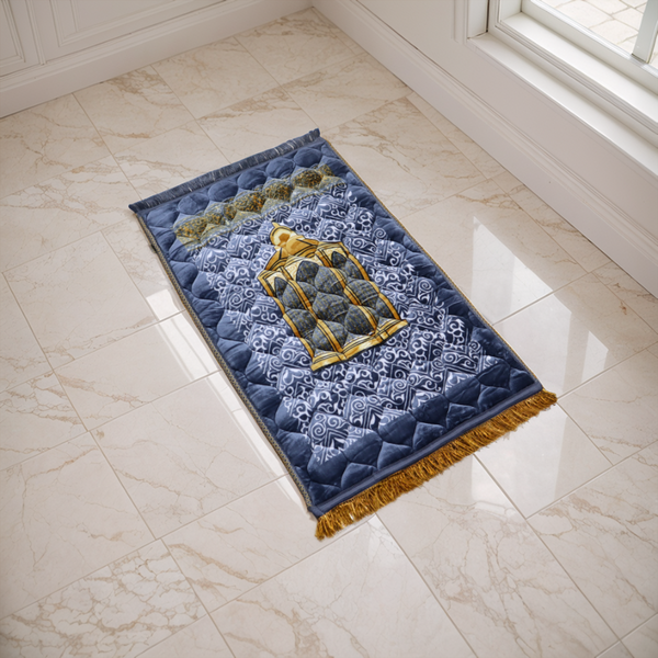 Kiswah Printed Prayer Mat-Dove Gray