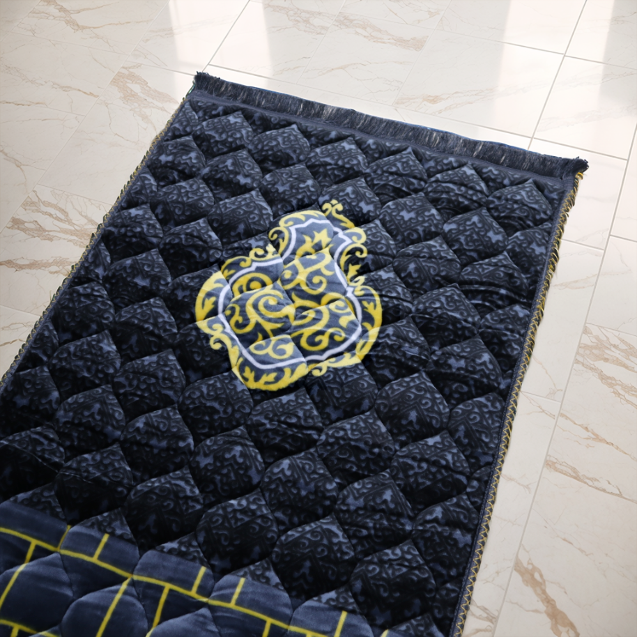 Kiswah Printed Prayer Mat-Graphite