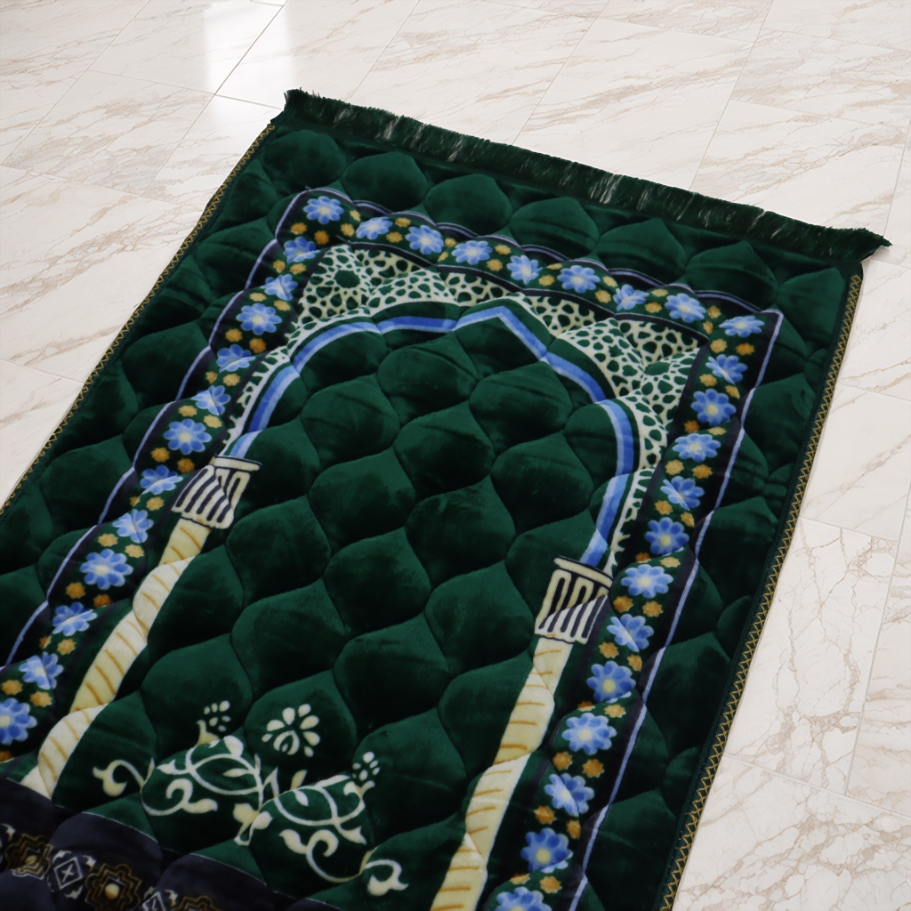 Kiswah Printed Prayer Mat-Green
