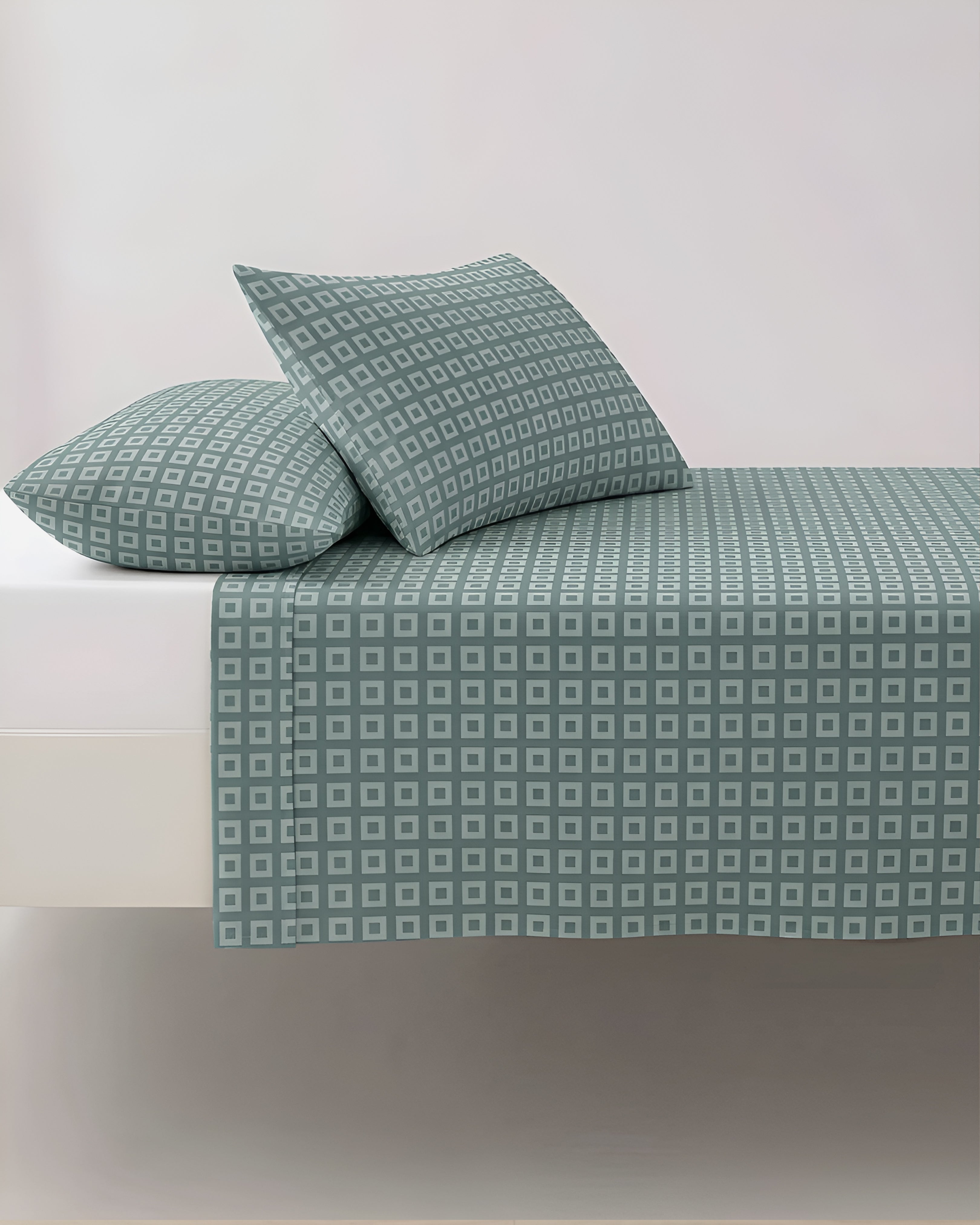 Bed Sheet Fantasy King Bed- Leaf Grid