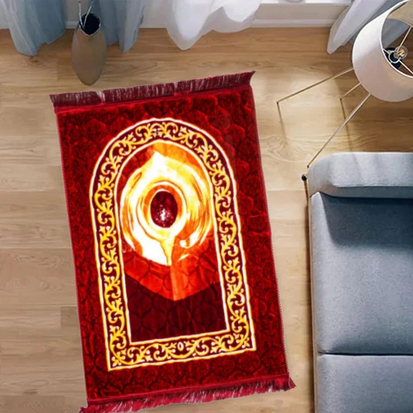 Mughal Plus Janamaz Prayer Mat-Majestic Maroon