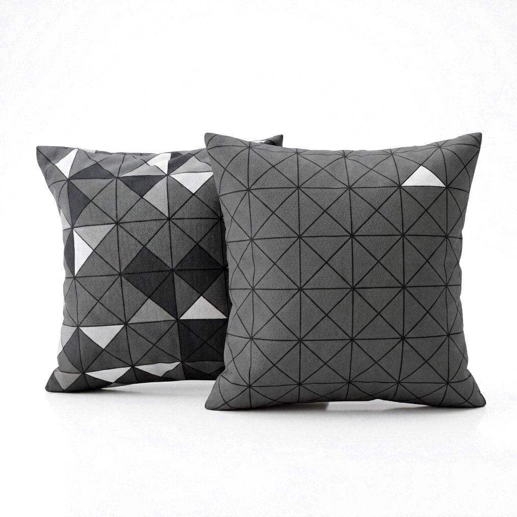 Printed Filled Cushions-Linear Luxe