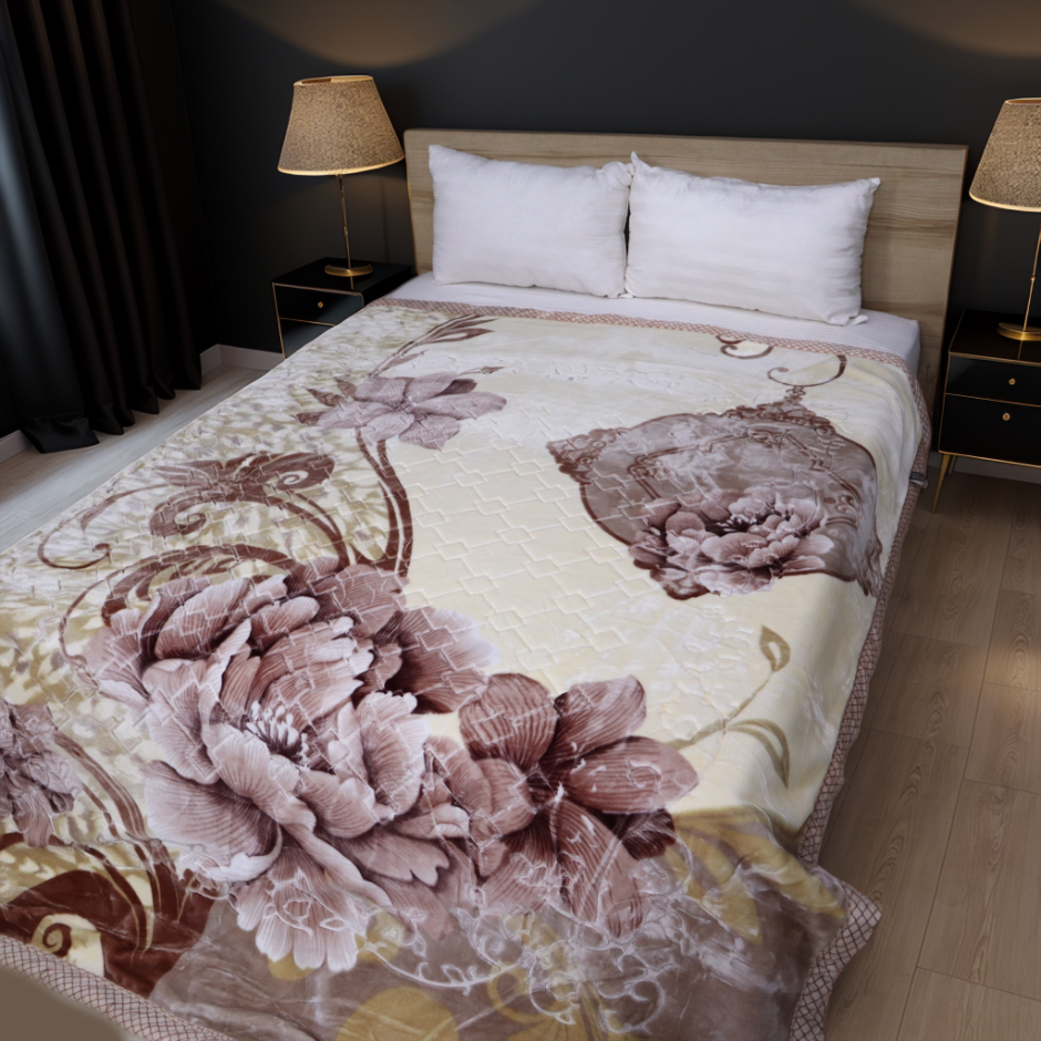 Moonlight Cloudy Bed Blanket - Sunlit Bloom