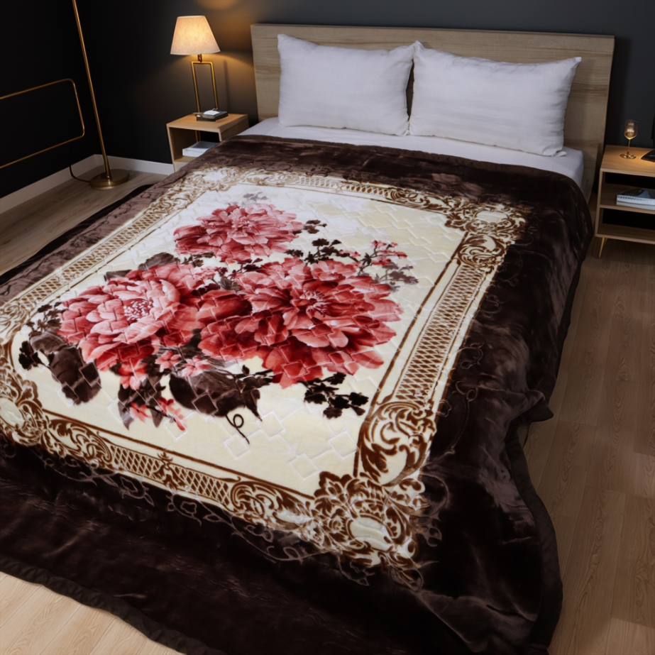 Moonlight Cloudy 4KG 2-Ply Double Bed Blanket- Hazel Rose