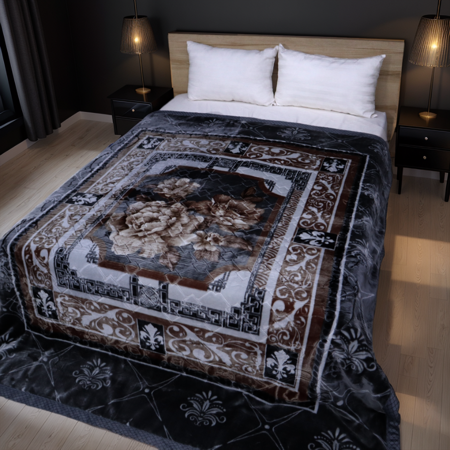 Moonlight Cloudy Bed Blanket - Silver Wave