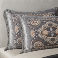 Printed Pillow Covers Pair-Grey