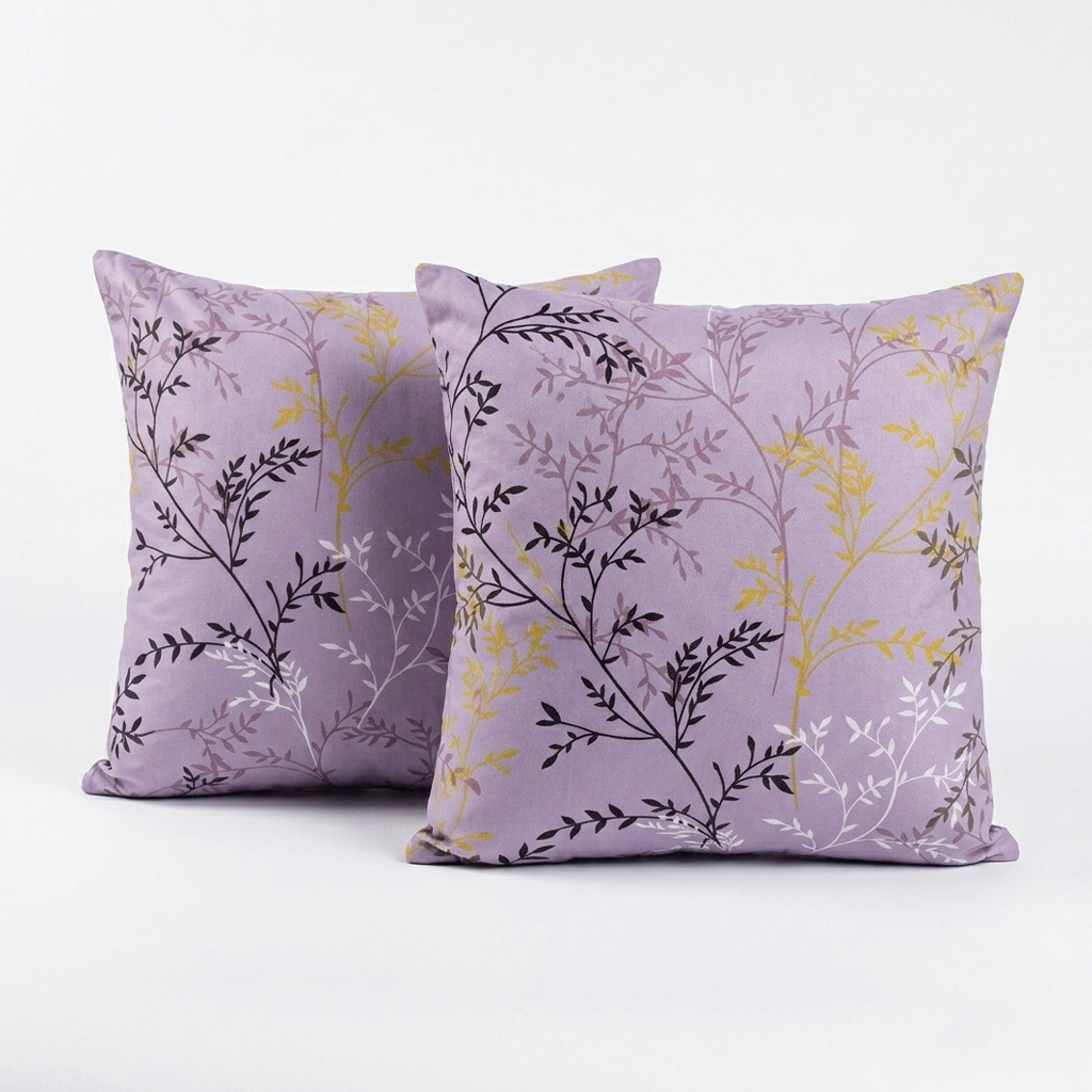 Printed Filled Cushions-Mauve