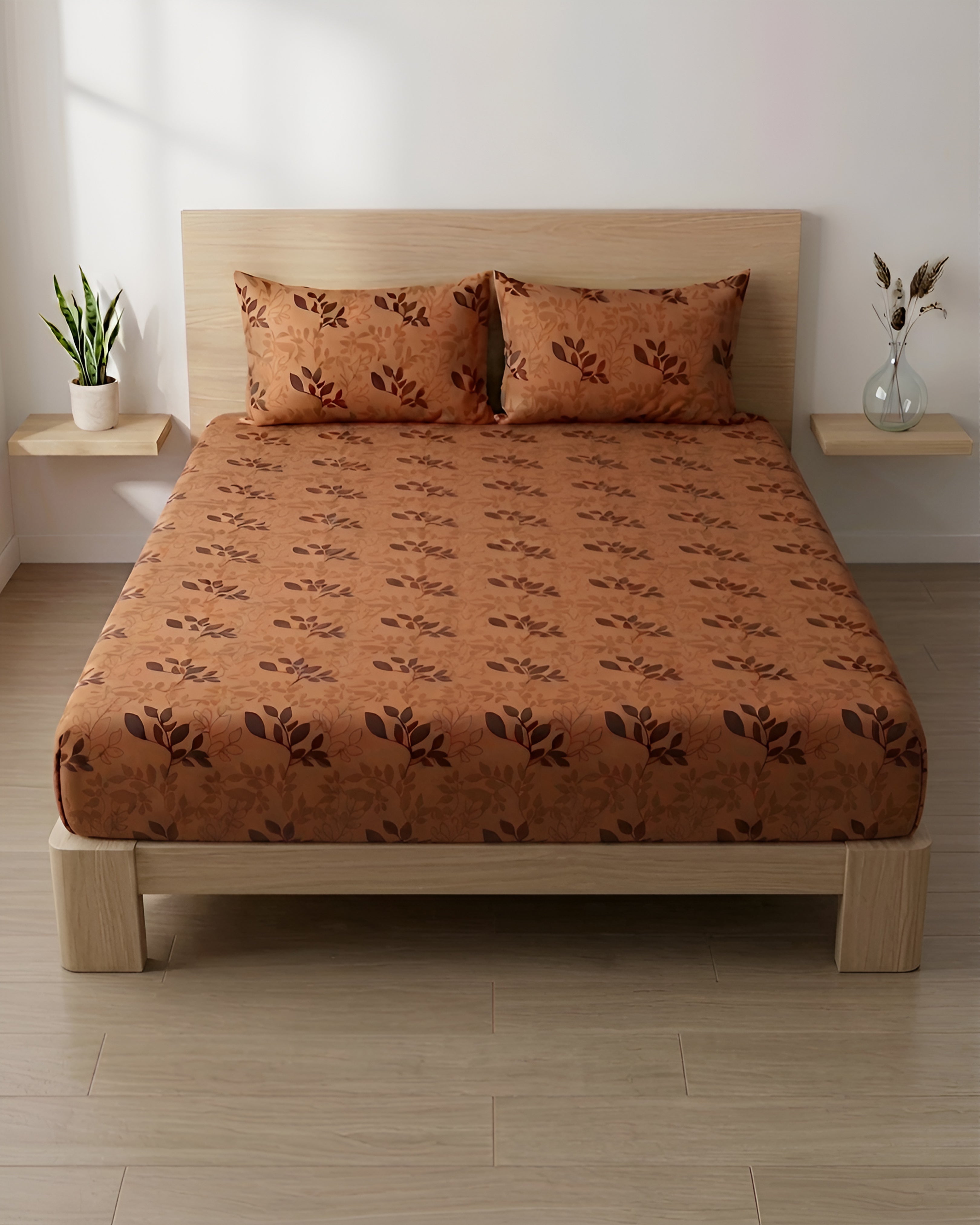 Fantasy Fitted Bed Sheet - Ochre