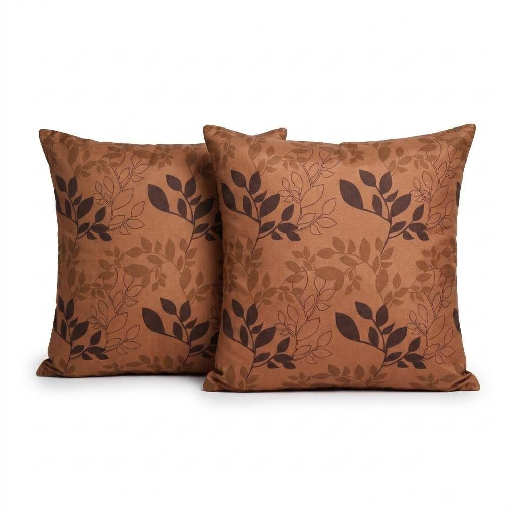 Printed Filled Cushions-Ochre