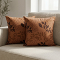 Printed Filled Cushions-Ochre