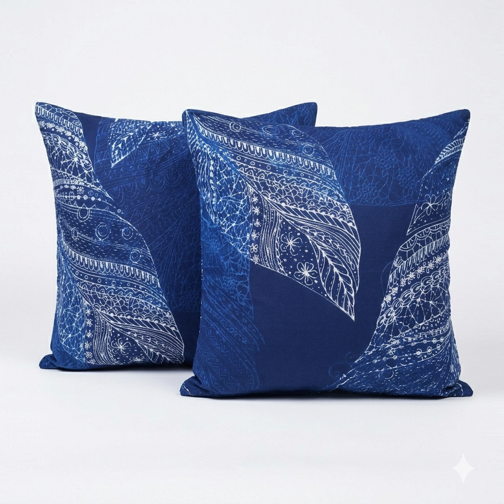 Printed Filled Cushions-Peacock