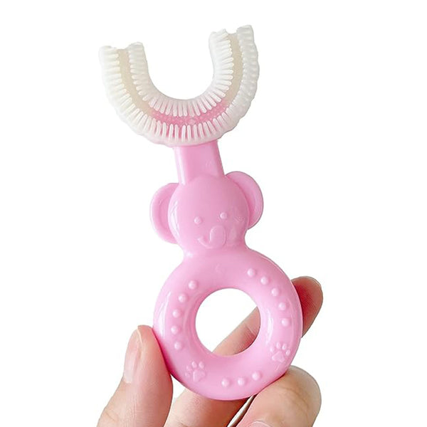 U shaped Baby Toothbrush- Pink