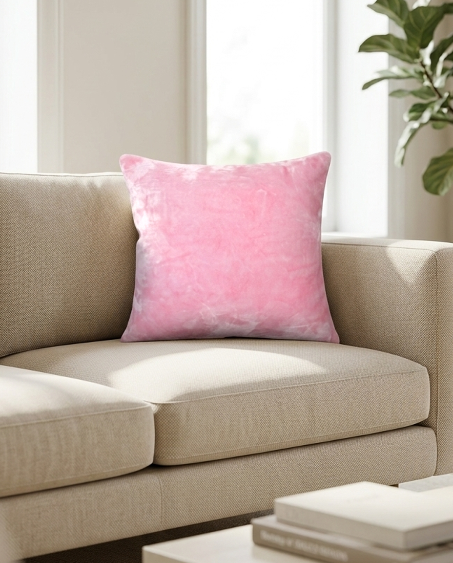 Solid Mink Cushion - Pink