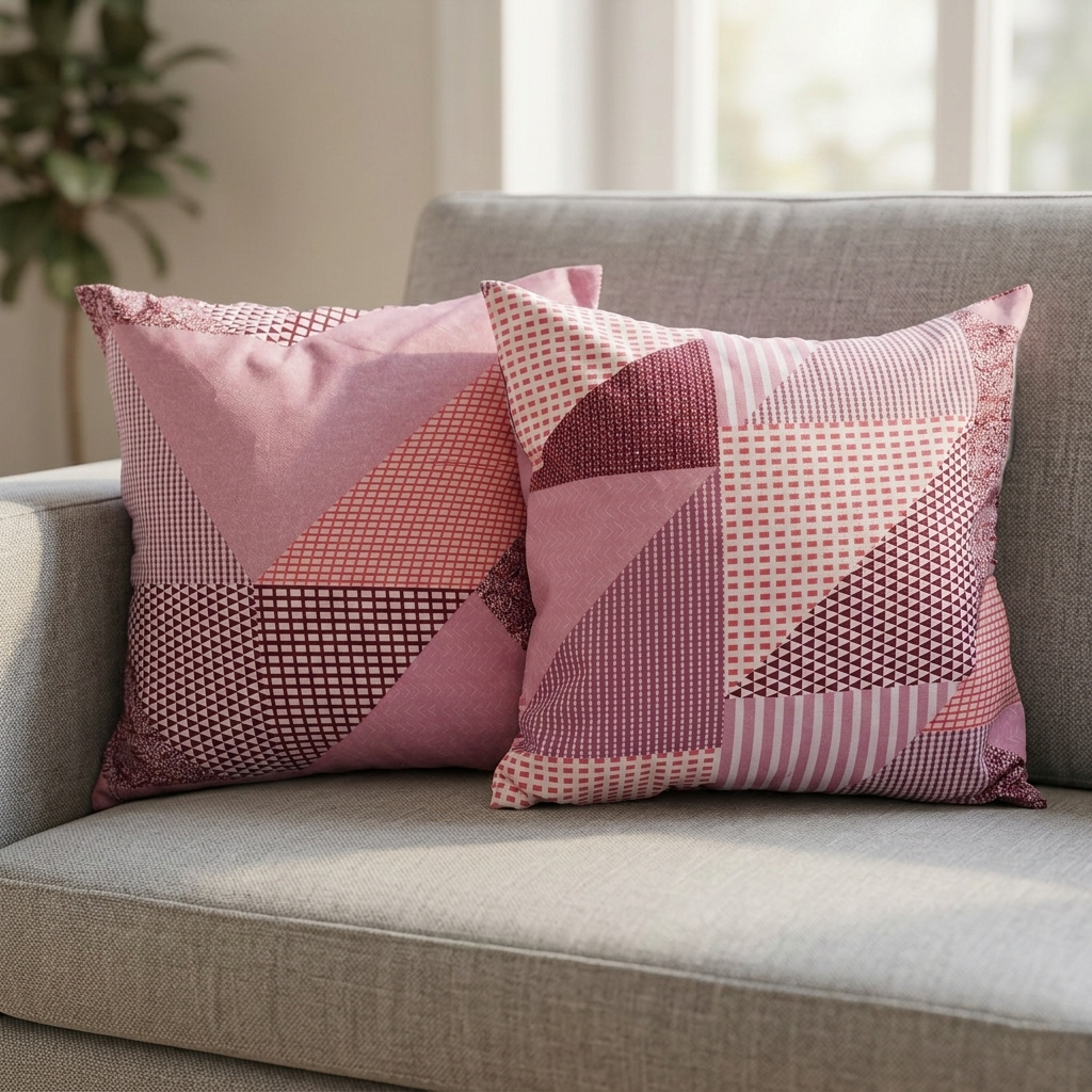 Printed Filled Cushions-Pink pop