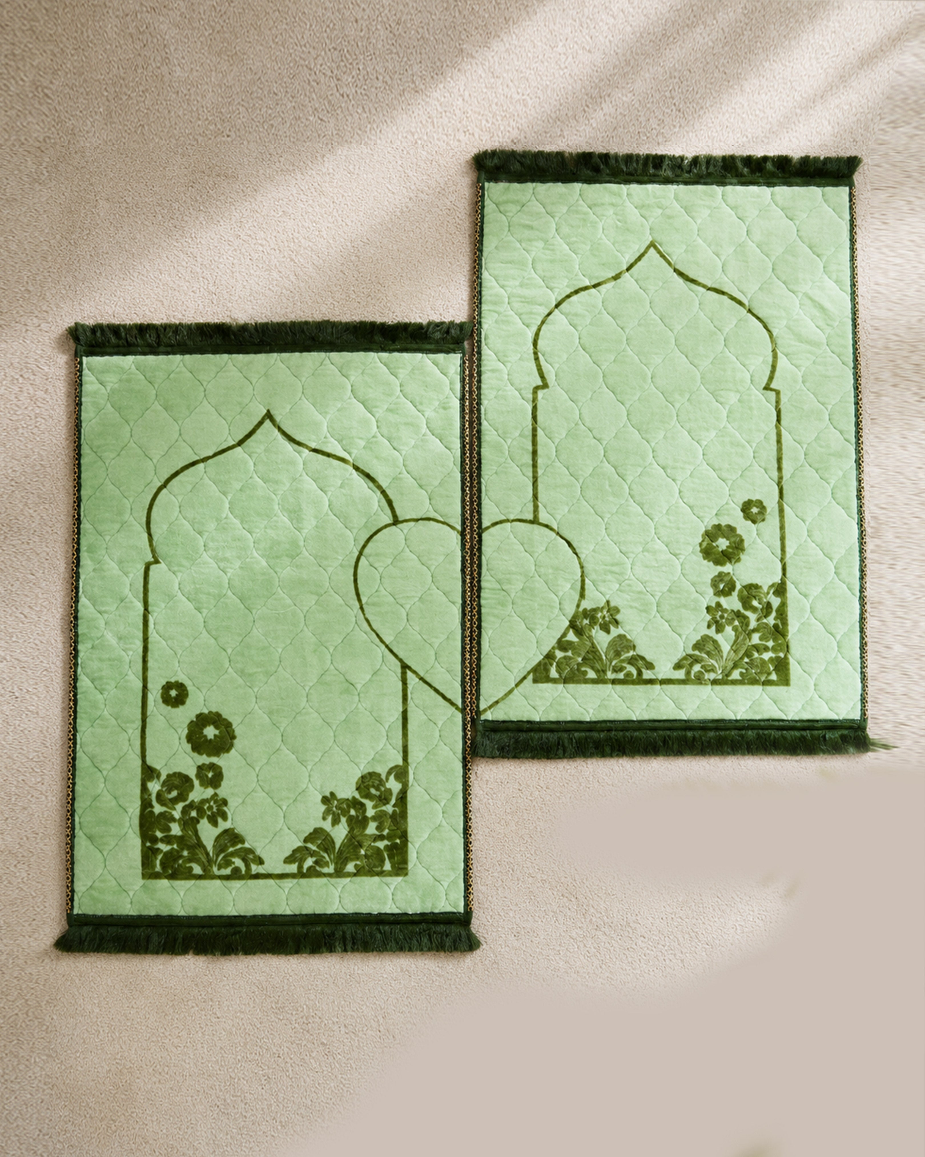 Arzoo Cloudy Bridal Bed Set 7 Pcs - Pista