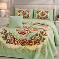 Arzoo Cloudy Bridal Bed Set 7 Pcs - Pista